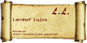 Larnhof Lujza névjegykártya